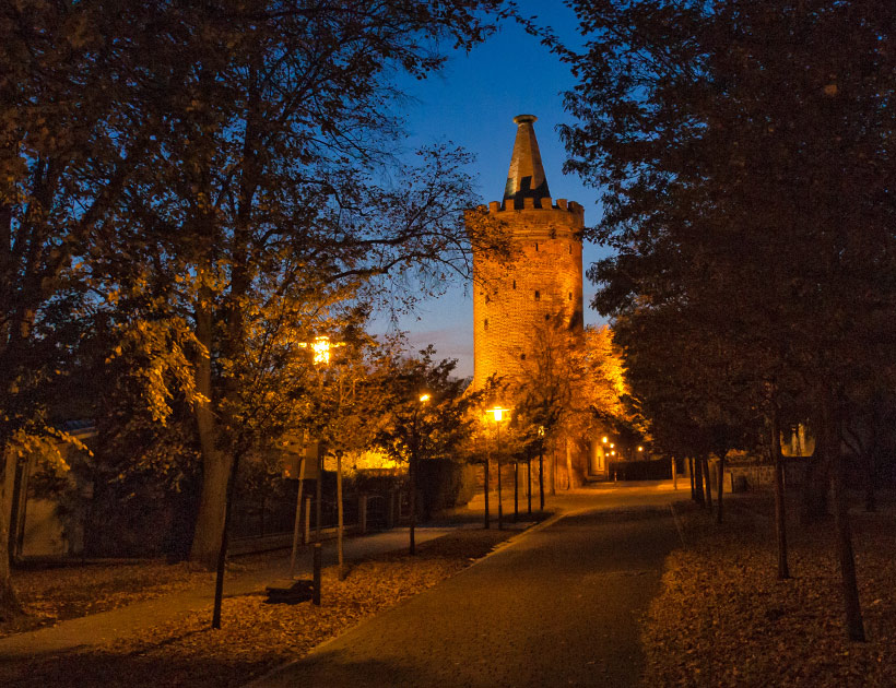 Turm im Abend in Pasewalk